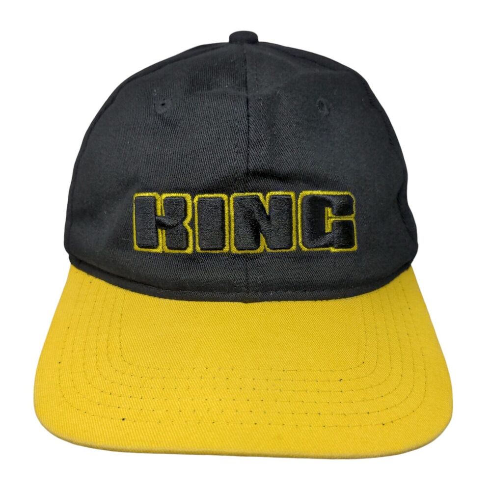 KING Snapback Hat Black One Size Adjustable Embroidered 6 Panel Akademiks